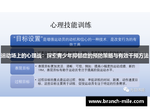 运动场上的心理战:探索青少年抑郁症的预防策略与有效干预方法 运动场上的心理战:探索青少年抑郁症的预防策略与有效干预方法