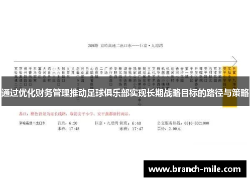 通过优化财务管理推动足球俱乐部实现长期战略目标的路径与策略 通过优化财务管理推动足球俱乐部实现长期战略目标的路径与策略