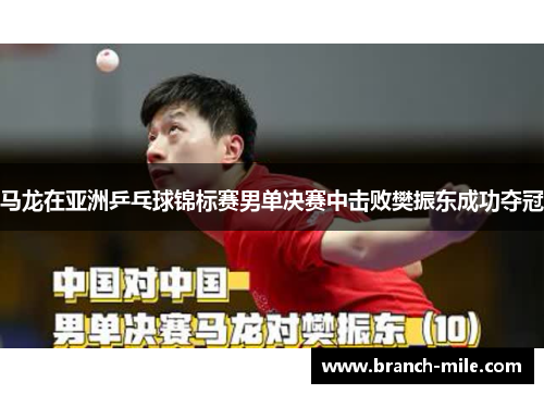 马龙在亚洲乒乓球锦标赛男单决赛中击败樊振东成功夺冠 马龙在亚洲乒乓球锦标赛男单决赛中击败樊振东成功夺冠